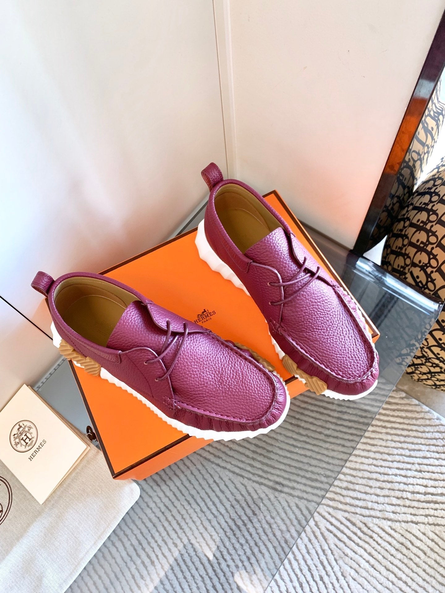 HM Increase Sneaker In Old Mauve Cowhide 993285