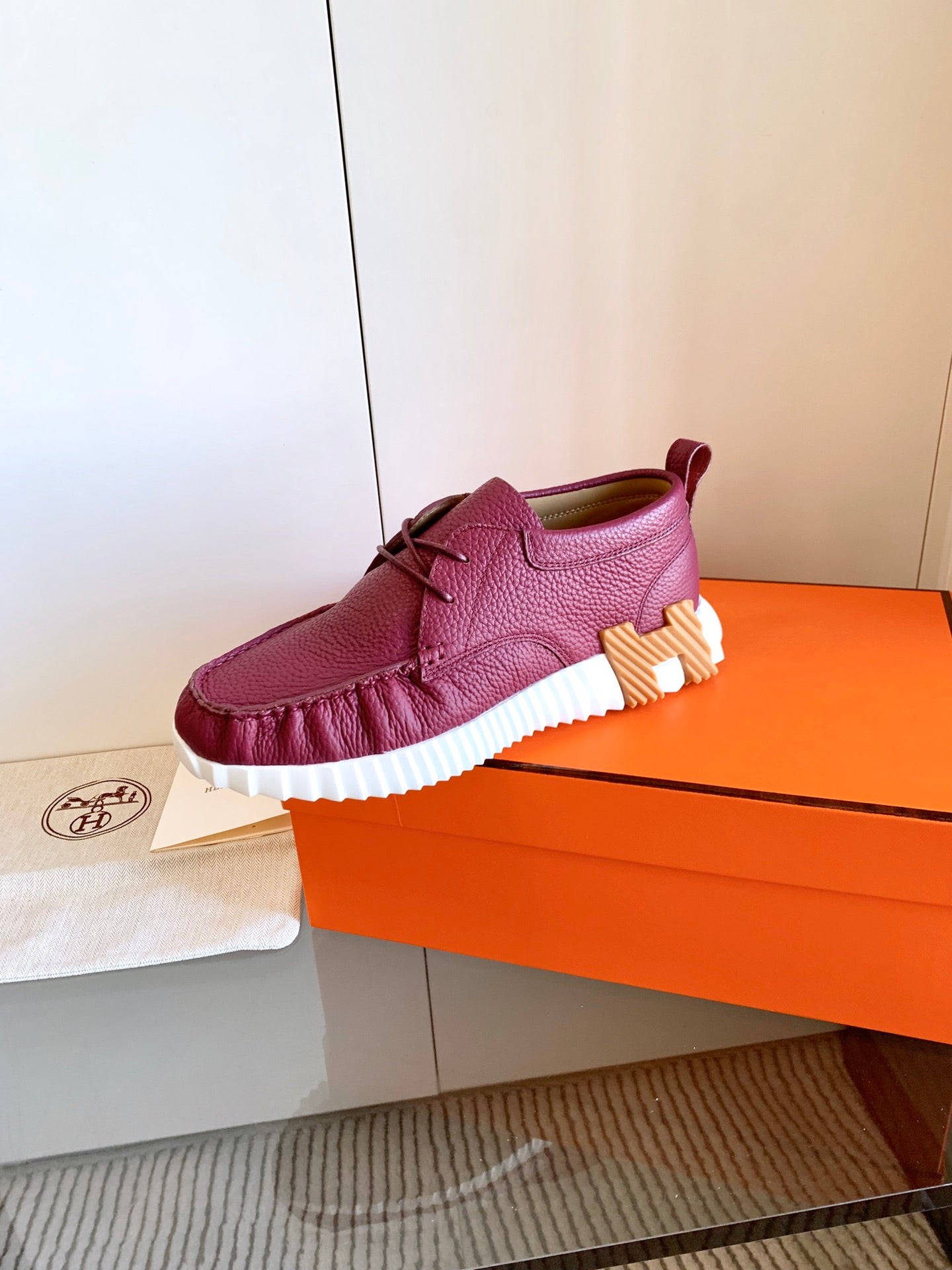 HM Increase Sneaker In Old Mauve Cowhide 993285