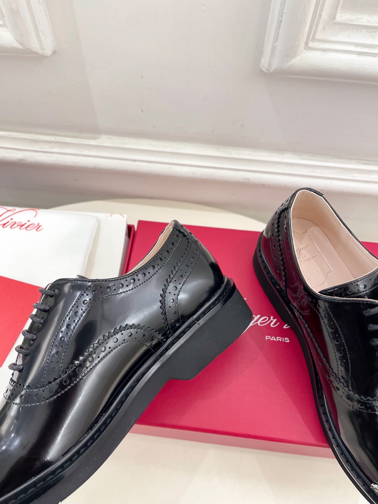 Viv 25 Baroque Rhinestone Derby Loafer Black Cowhide Leather 253580