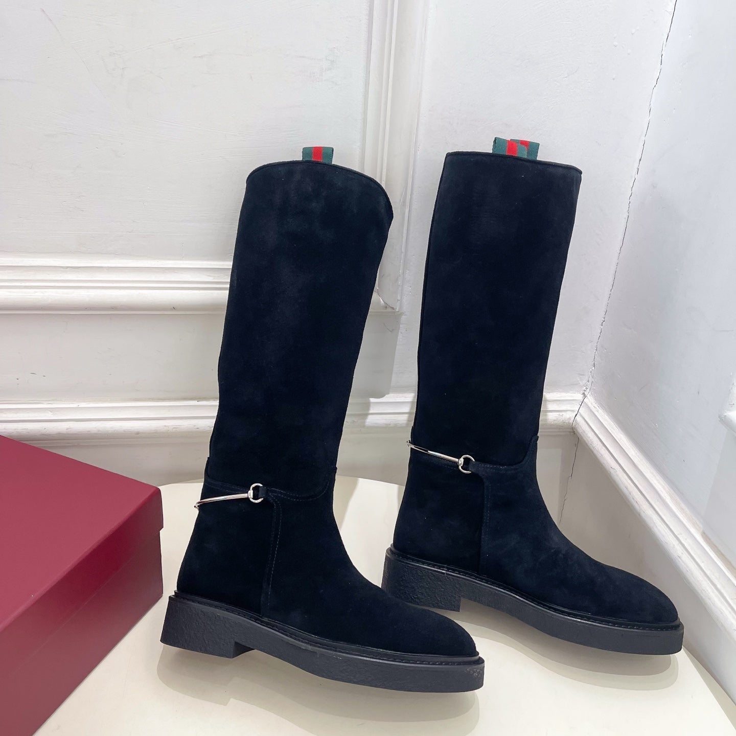 Gucci 25𝐬𝐬 hight boots black suede 435368