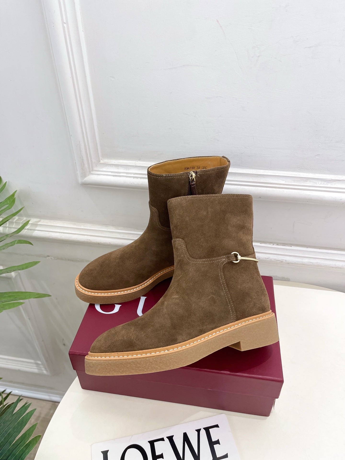 Gucci 25 horsebit ankle boots chestnut brown suede 435376