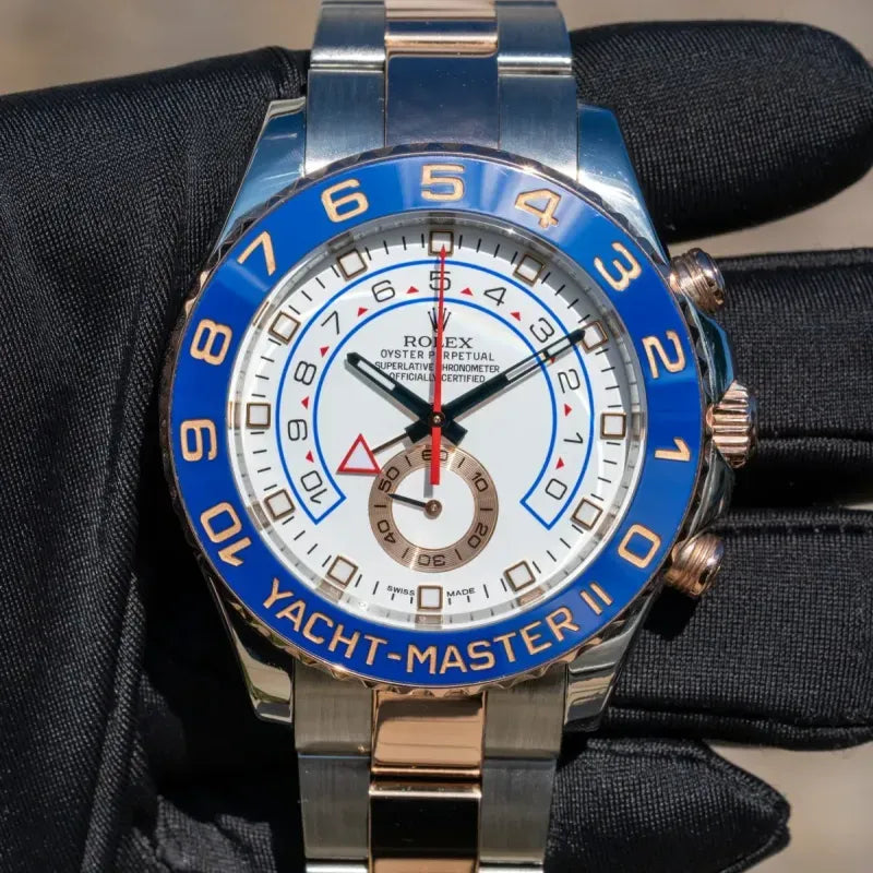 Rolex YACHT-MASTER II--(Rose Gold Strap) 116681-78211