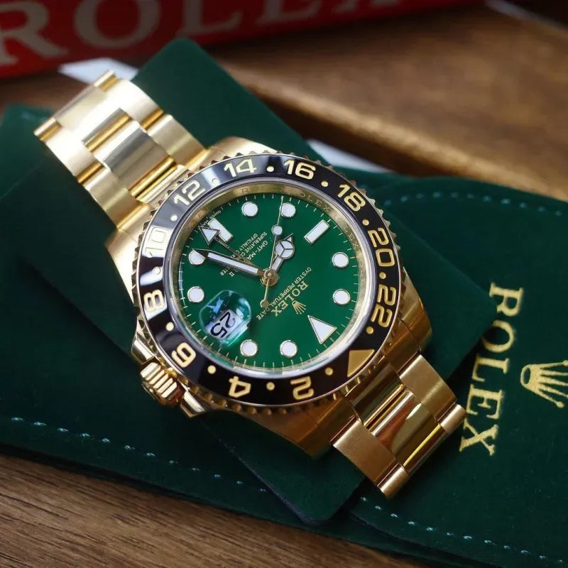 Rolex GMT-Master II Yellow Gold Automatic Green Dial Men's Watch 116718-LN-78208