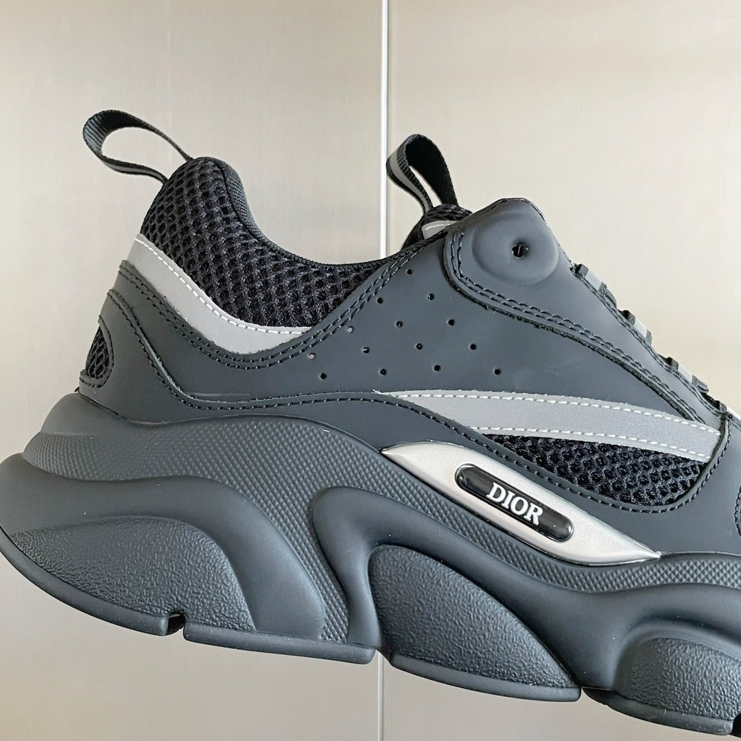 Dior B30 Grey Mesh & Leather Sneakers