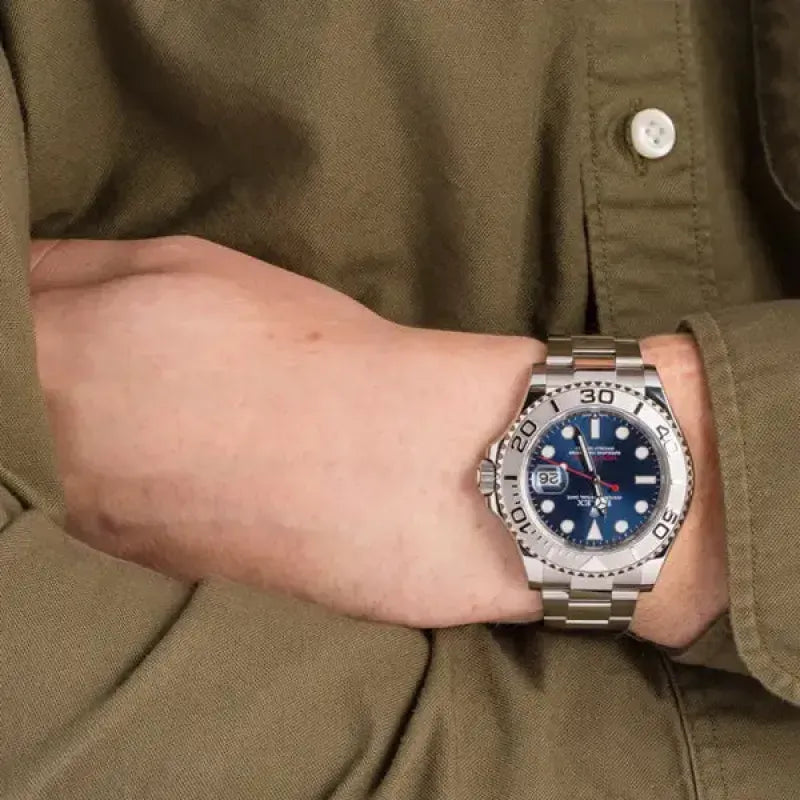 YACHT MASTER 1 PURE SILVER STAINLESS STEEL MULTIPLE DIAL 40MM