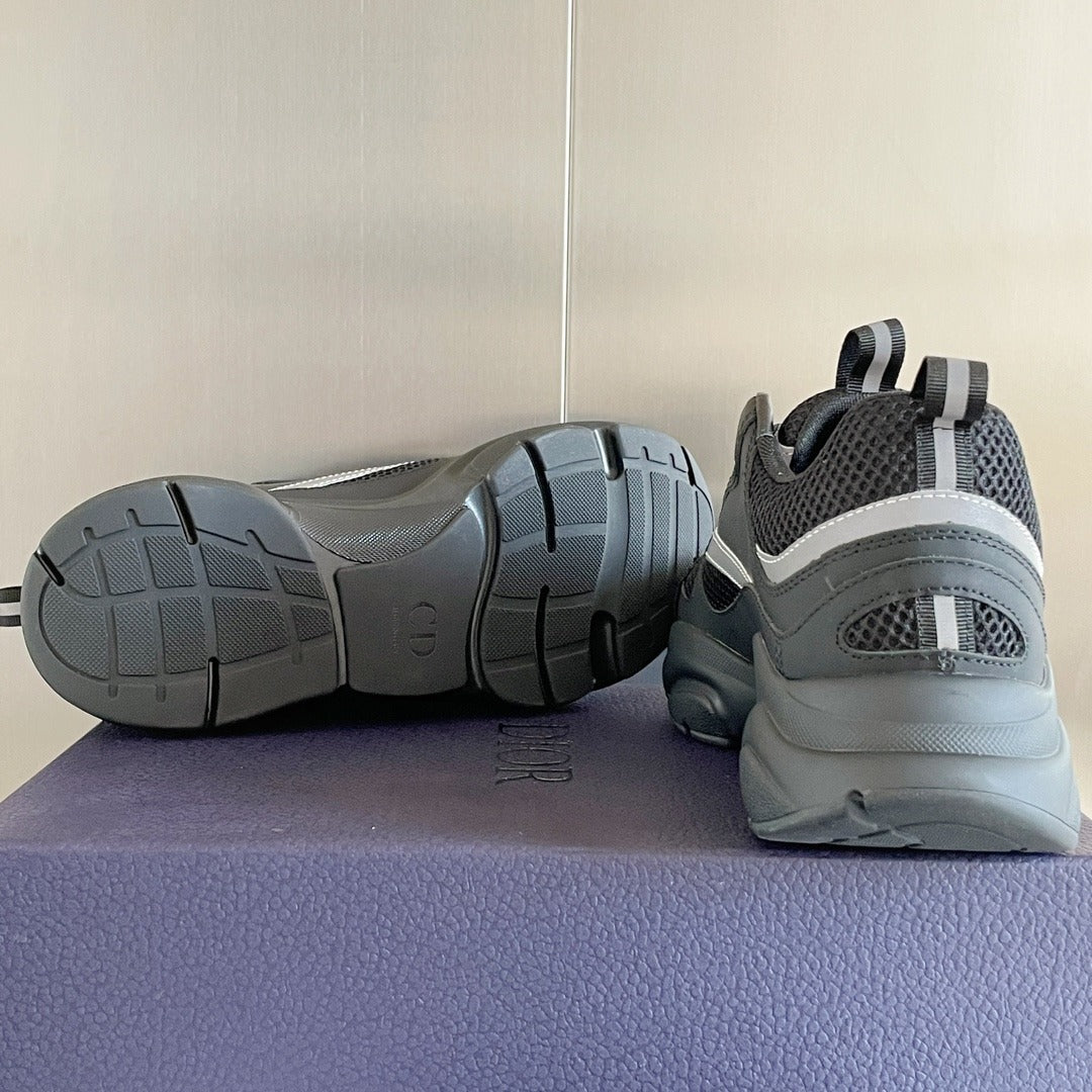 Dior B30 Grey Mesh & Leather Sneakers