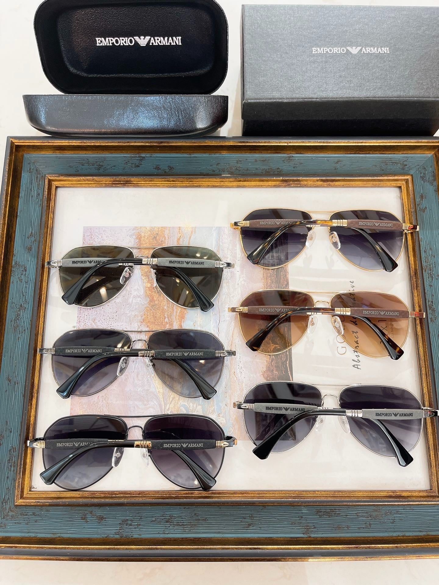Emporio Armani Aviator Sunglasses Collection with Cases - Multiple Colors