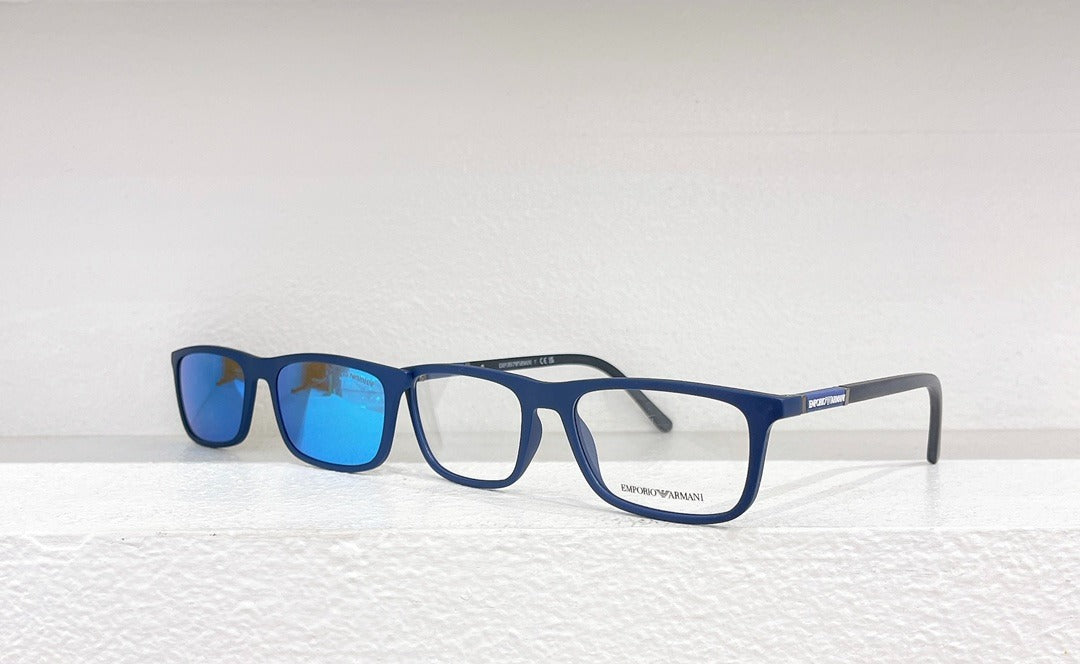Emporio Armani Blue Clip-On Sunglasses & Optical Frames