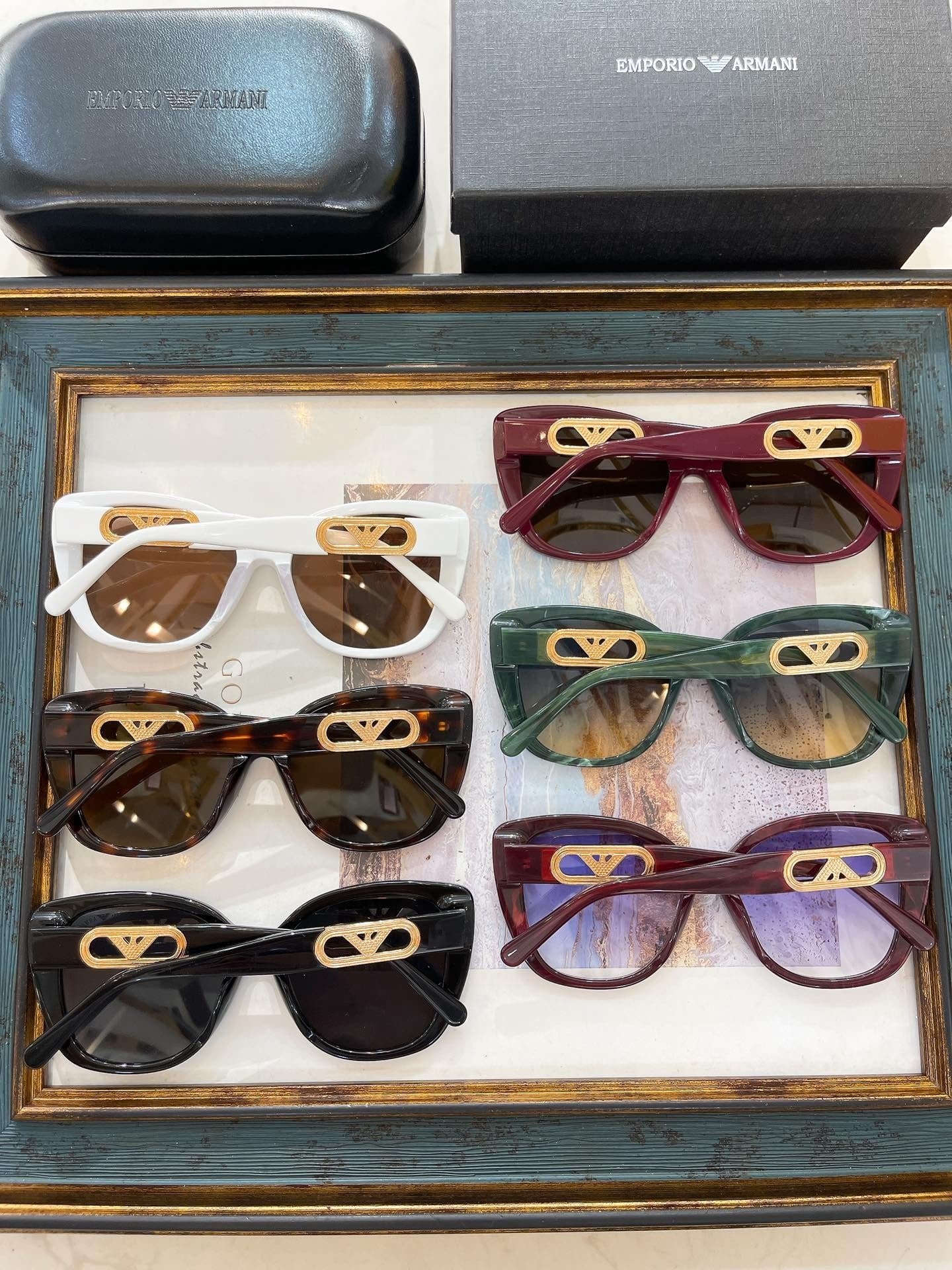 Emporio Armani Women's Cat-Eye Sunglasses with Gold Logo - Multiple Colors