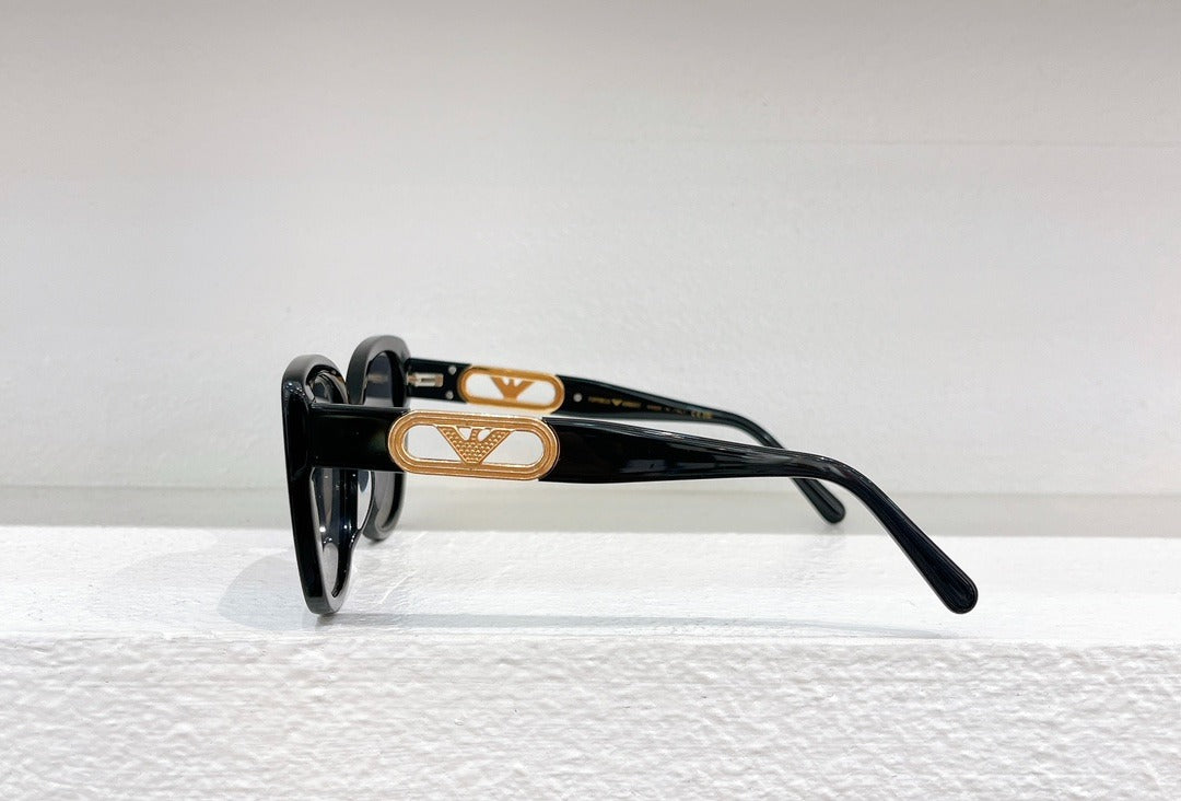 Emporio Armani Cat-Eye Sunglasses with Gold Logo Detail - Multiple Colors