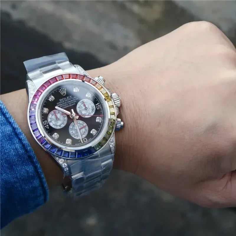 DAYTONA RAINBOW DIAMOND SILVER STAINLESS STEEL 40MM 116599 RBOW