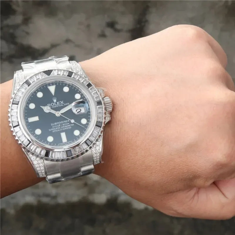 SUBMARINER SILVER BLACK DIAMOND 40MM 116759 SANR-74769Bril