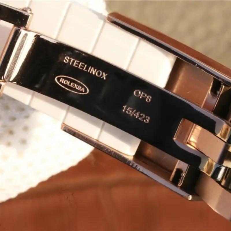 YACHT MASTER 1 BAYMAX ROSE GOLD MIX WHITE RUBBER STRAP 40MM