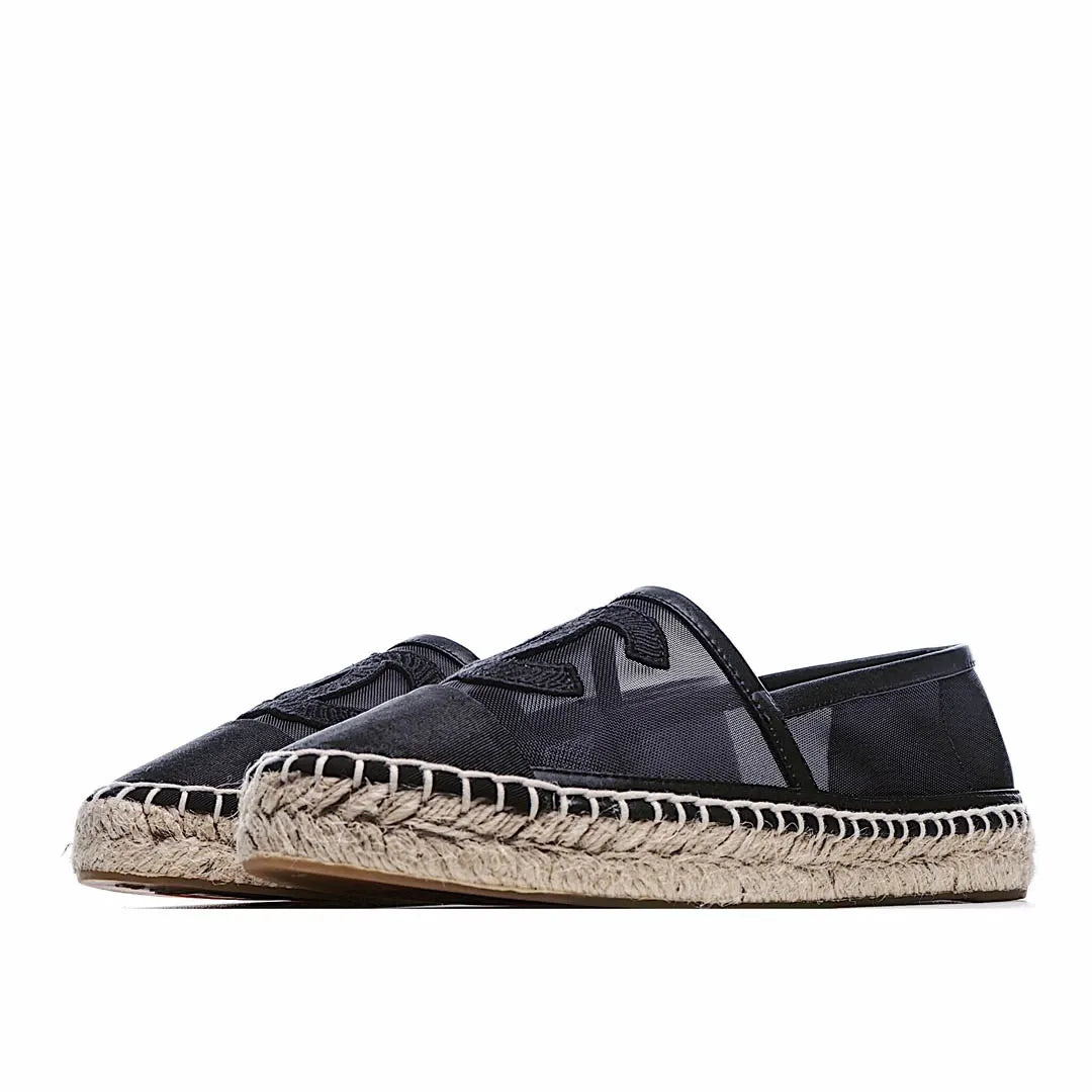 CHANEL ESPADRILLES black