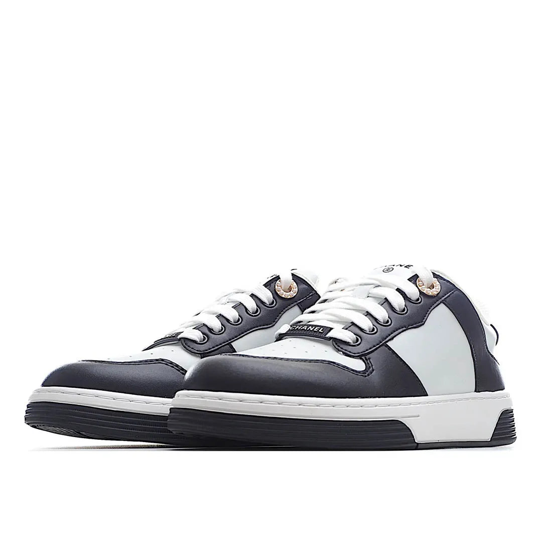 Chanel women's casual shoes black white