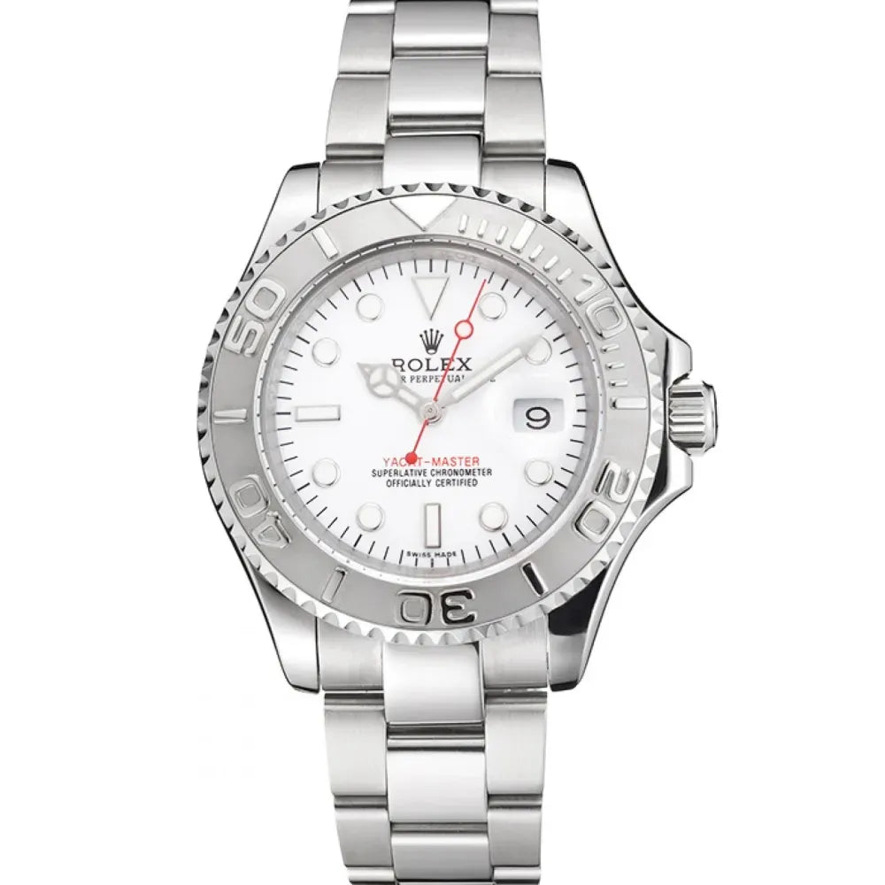 YACHT MASTER 1 PURE SILVER ( WHITE DIAL ) STAIN LESS STEEL 40MM