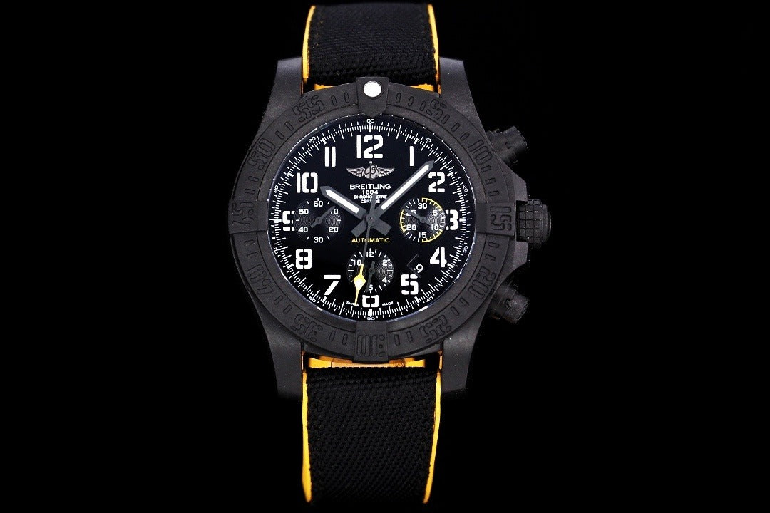 Breitling Avenger Hurricane Automatic Chronograph | Black Breitlight & Yellow Accents