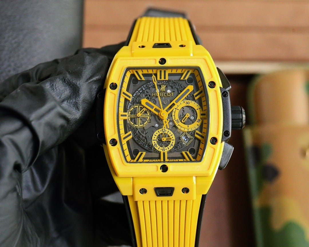 Hublot Square Bang with Skeletonized Dial and Black Case