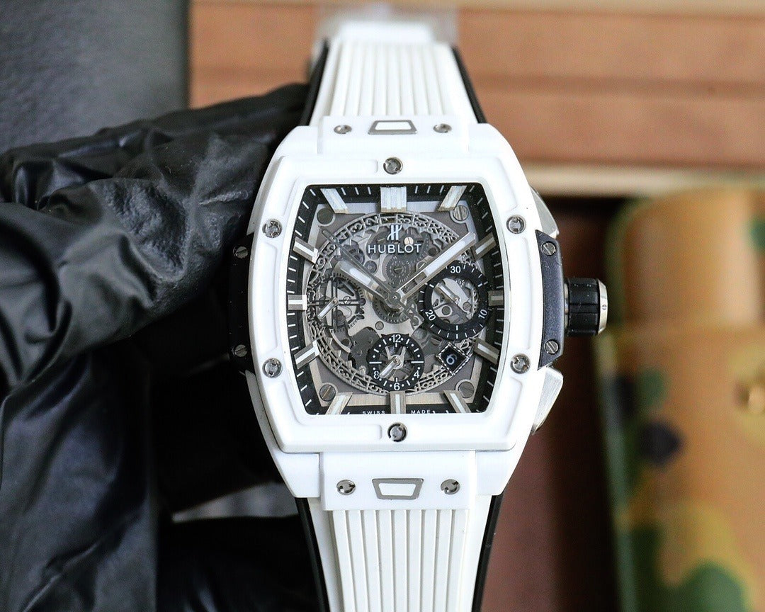 Hublot Square Bang with Skeletonized Dial and Black Case