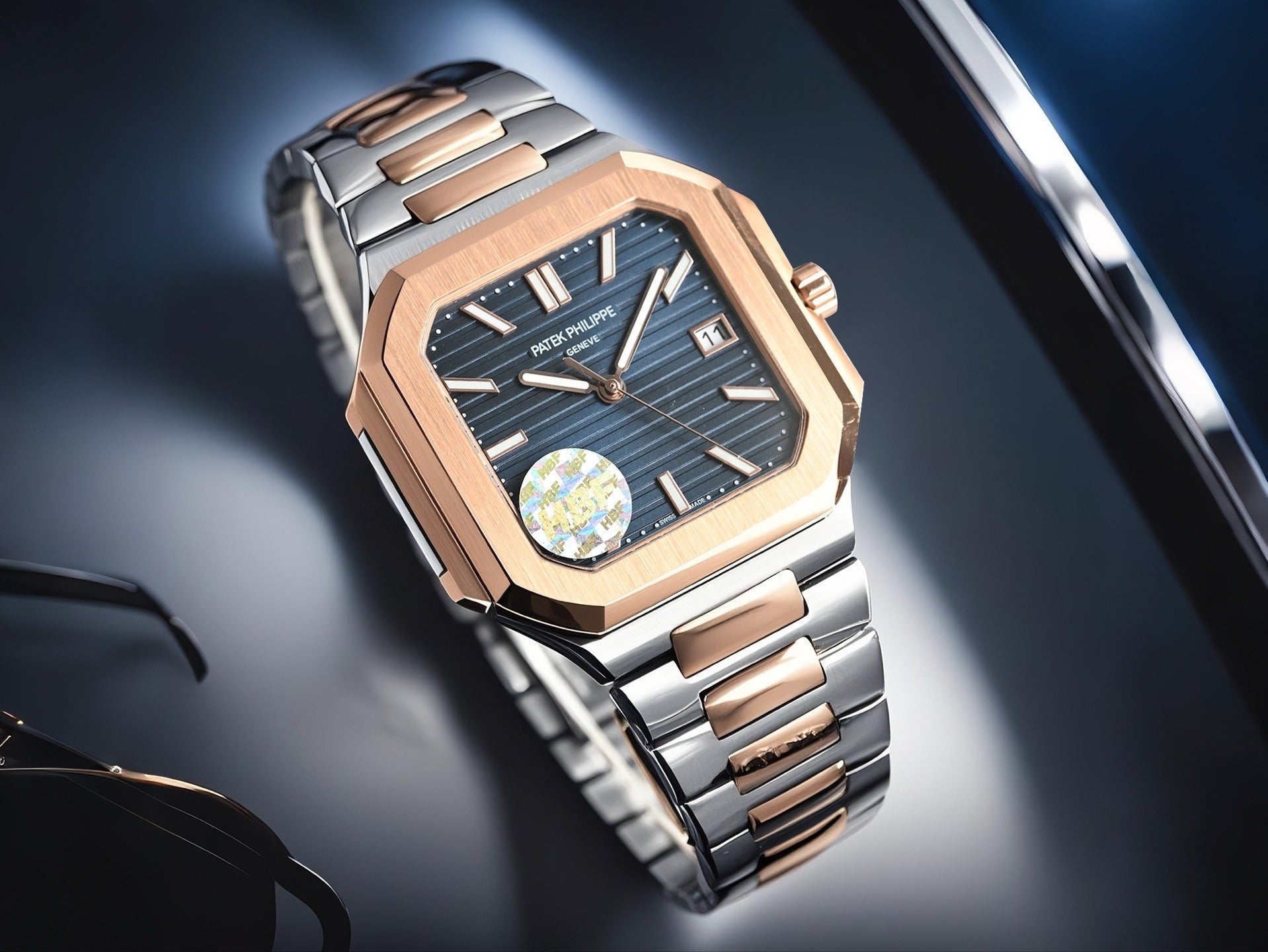 Patek Philippe Nautilus Style Two-Tone Automatic Watch | Rose Gold & Steel, Multiple Dials