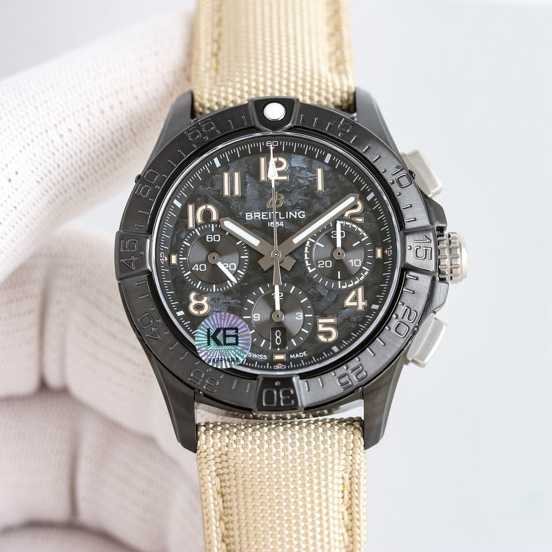 Breitling Avenger Multi-color Dial Chronograph Watch – 44mm Tactical Case, 7750 Movement, Swiss Made