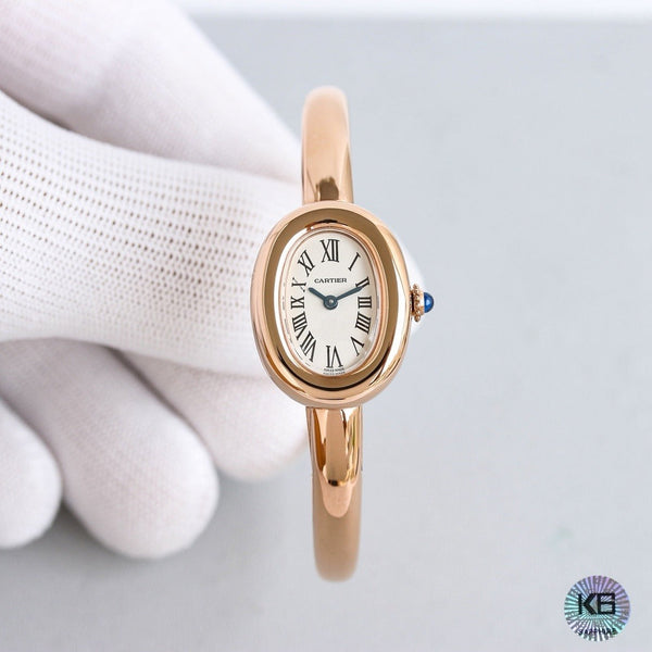 Rose Gold Cartier Baignoire Bangle Watch