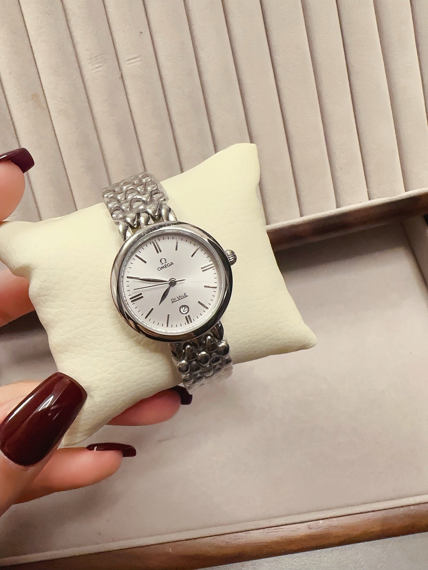 Omega De Ville with Minimalist Dial and Distinctive Bracelet