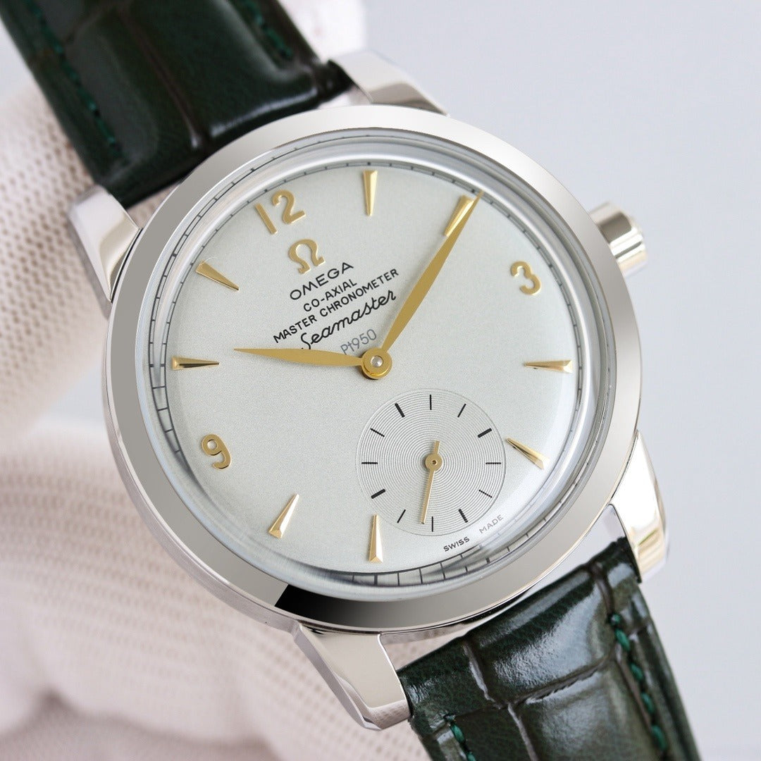 Vintage-Inspired Omega Seamaster with Gold Hands and Markers