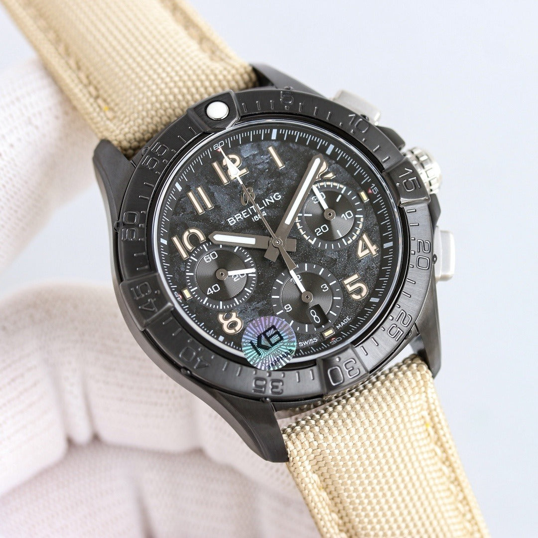 Breitling Avenger Multi-color Dial Chronograph Watch – 44mm Tactical Case, 7750 Movement, Swiss Made