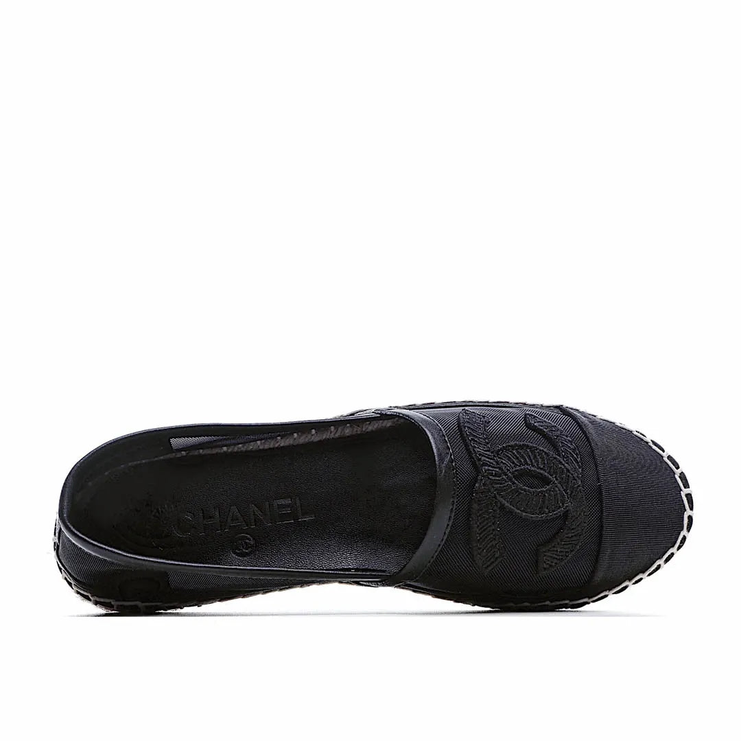 CHANEL ESPADRILLES black
