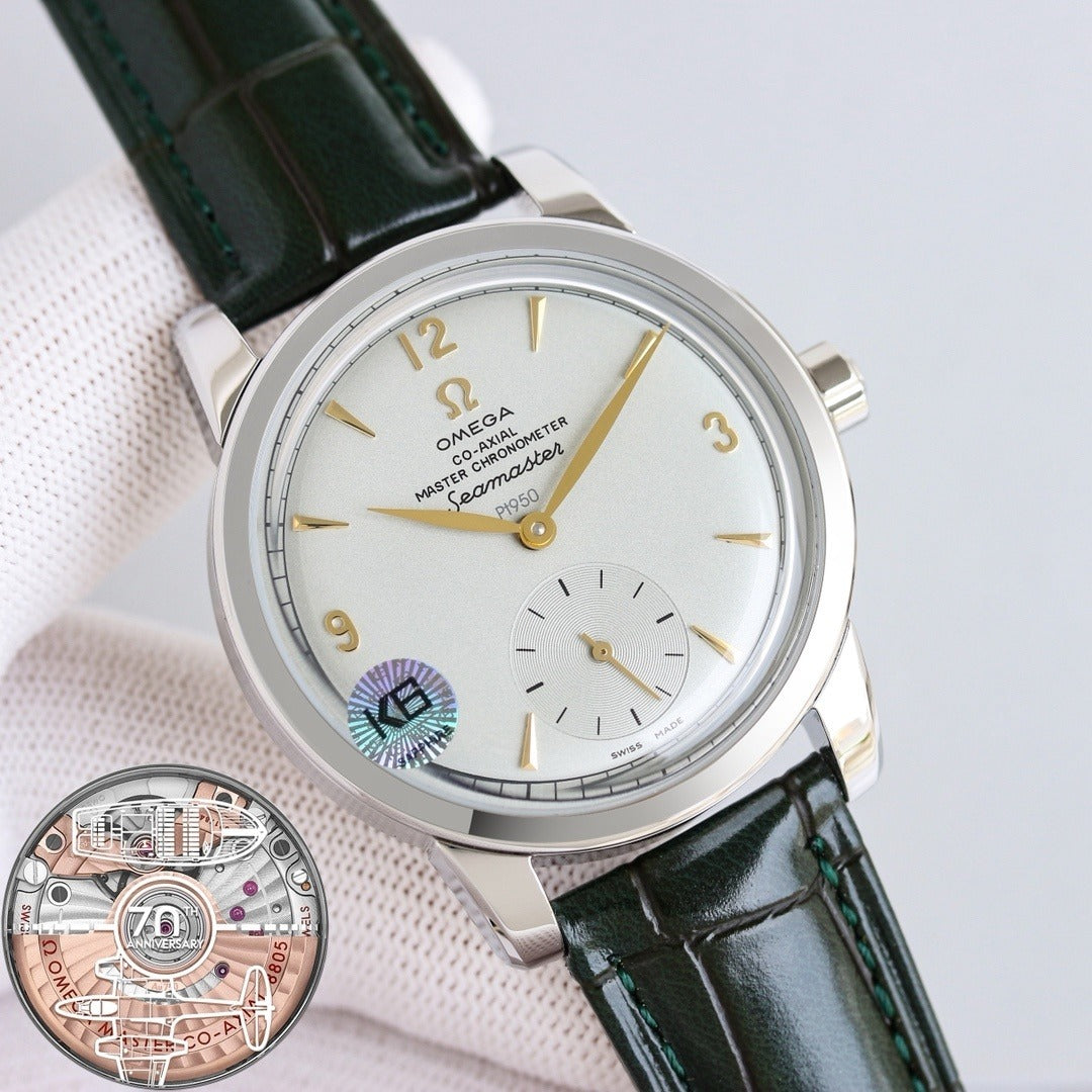 Vintage-Inspired Omega Seamaster with Gold Hands and Markers