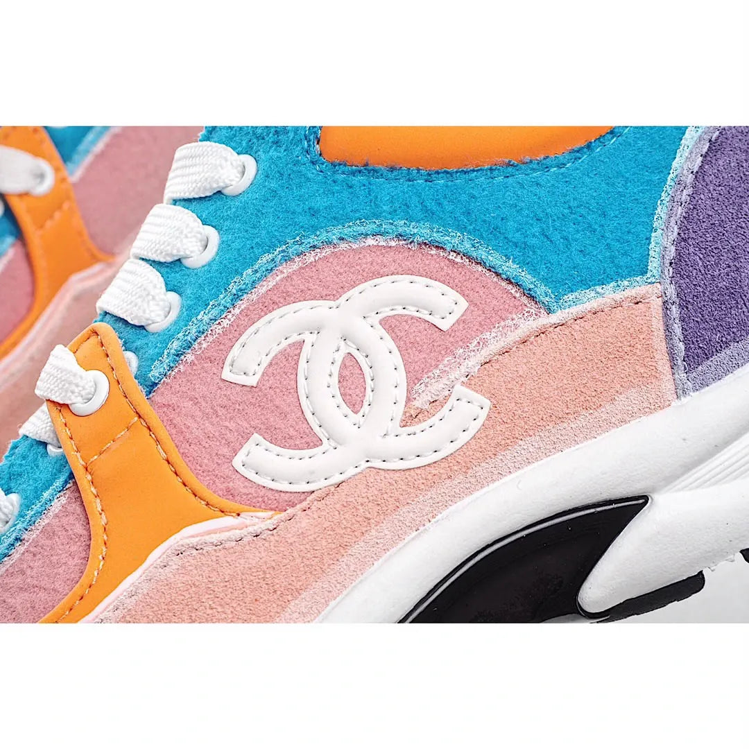 CHANEL Classic Sneakers Casual Shoes blue jeans
