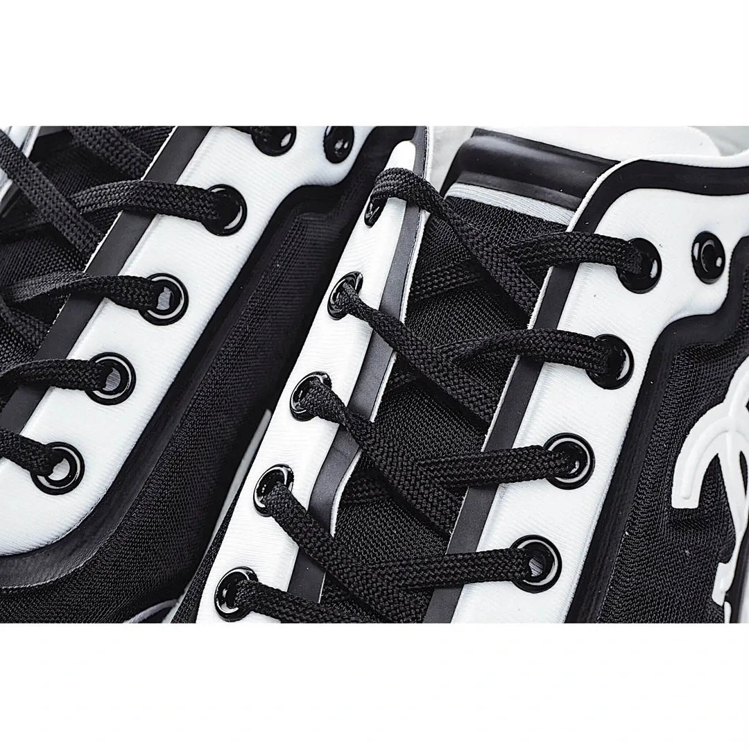 CHANEL Classic Sneakers Casual Shoes black white
