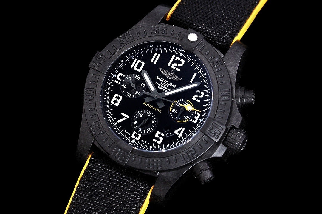 Breitling Avenger Hurricane Automatic Chronograph | Black Breitlight & Yellow Accents
