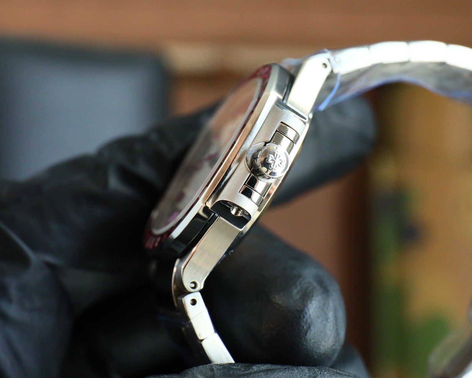 Patek Philippe Nautilus Style Automatic Watch | White Dial, Diamond or Ruby Bezel in Steel