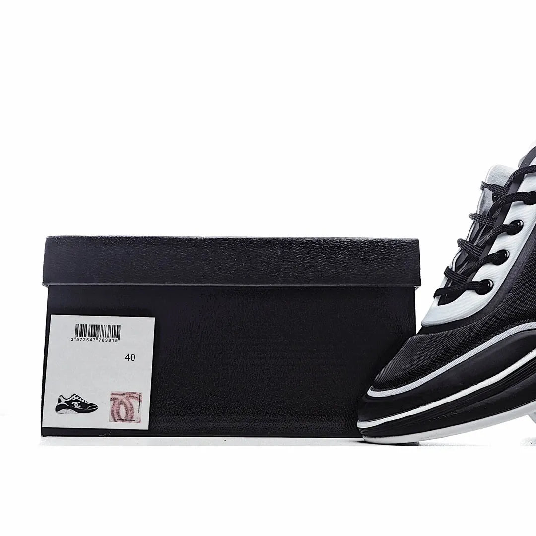 CHANEL Classic Sneakers Casual Shoes black white