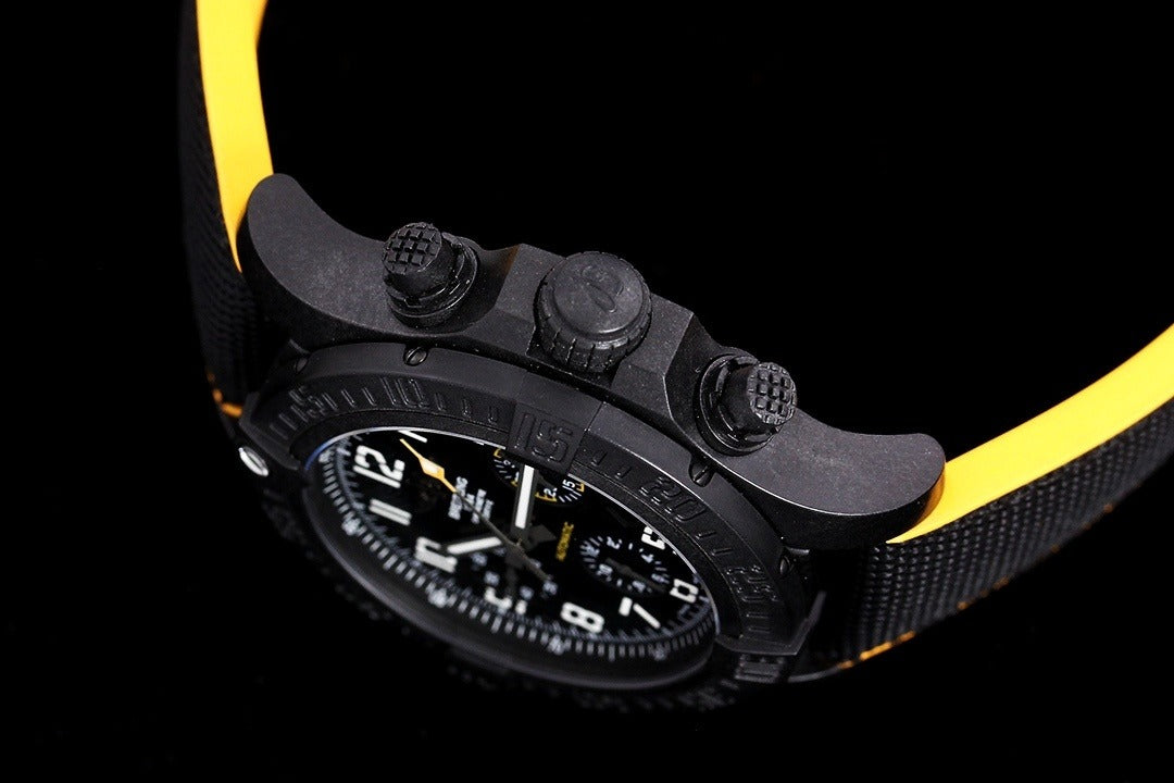 Breitling Avenger Hurricane Automatic Chronograph | Black Breitlight & Yellow Accents