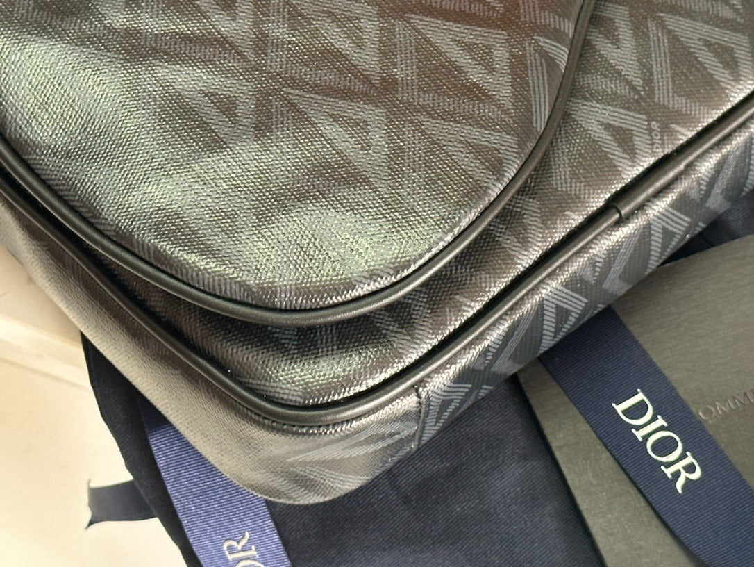 Christian Dior Explorer Bag | Black Diamond Quilted Leather Crossbody