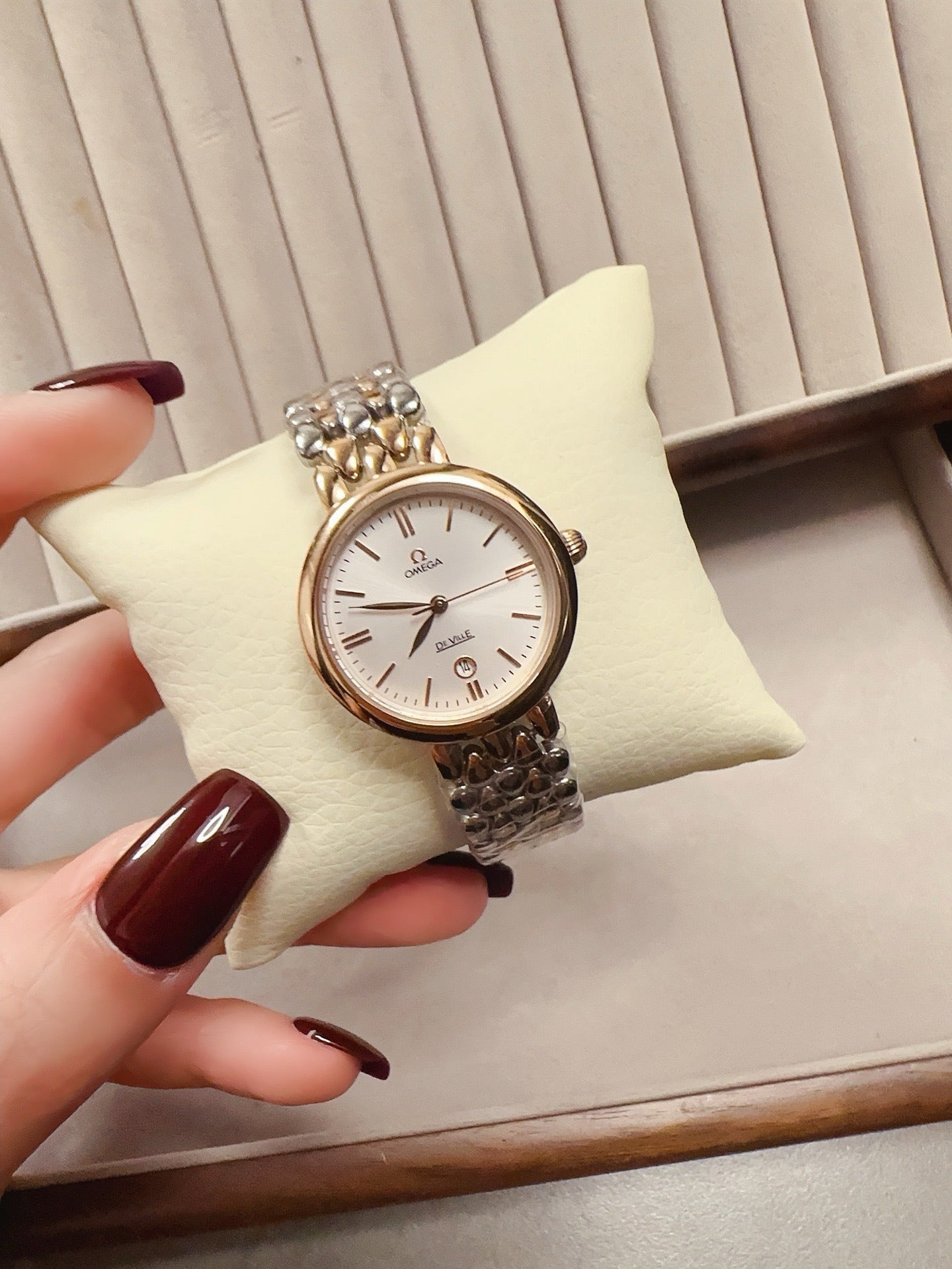 Omega De Ville with Minimalist Dial and Distinctive Bracelet