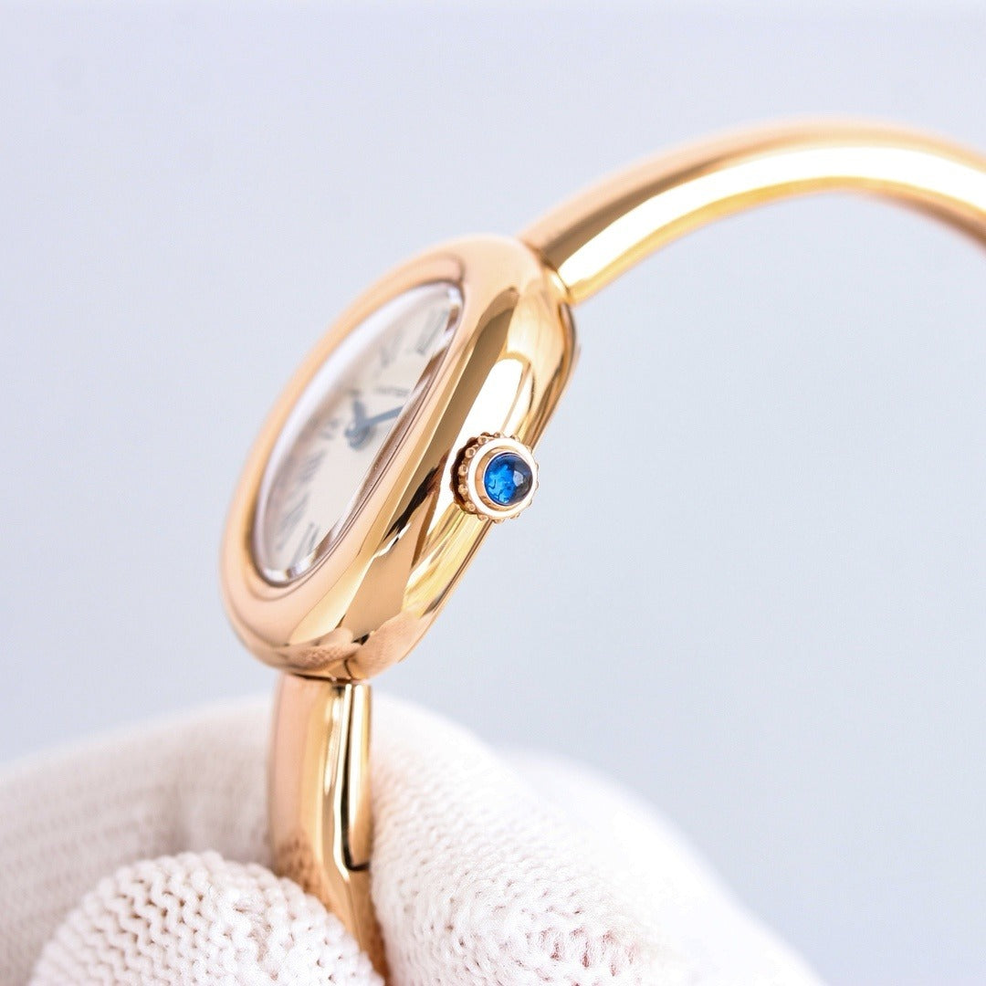Rose Gold Cartier Baignoire Bangle Watch