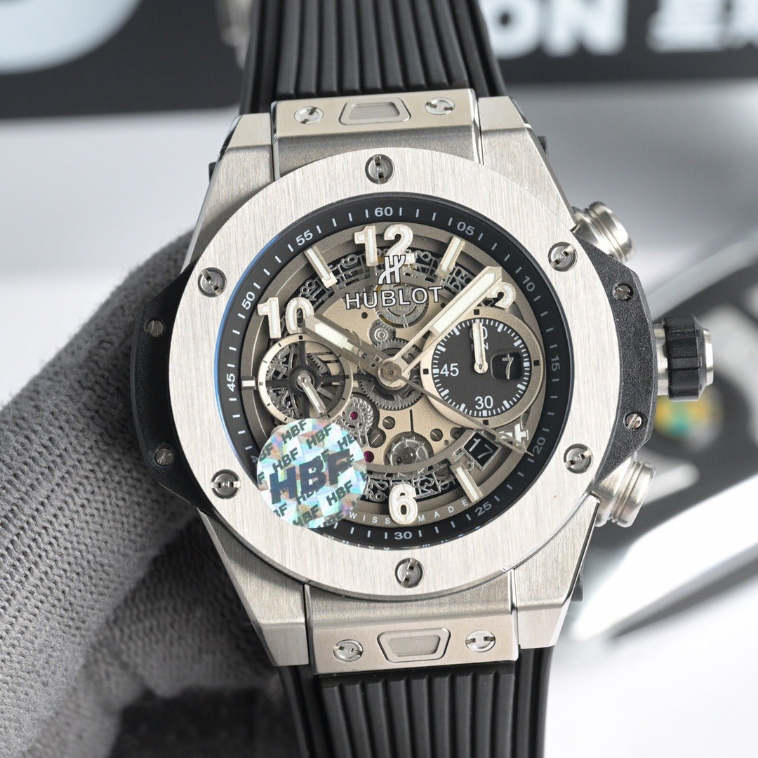 Hublot Big Bang Unico in Titanium with Blue Dial and Strap