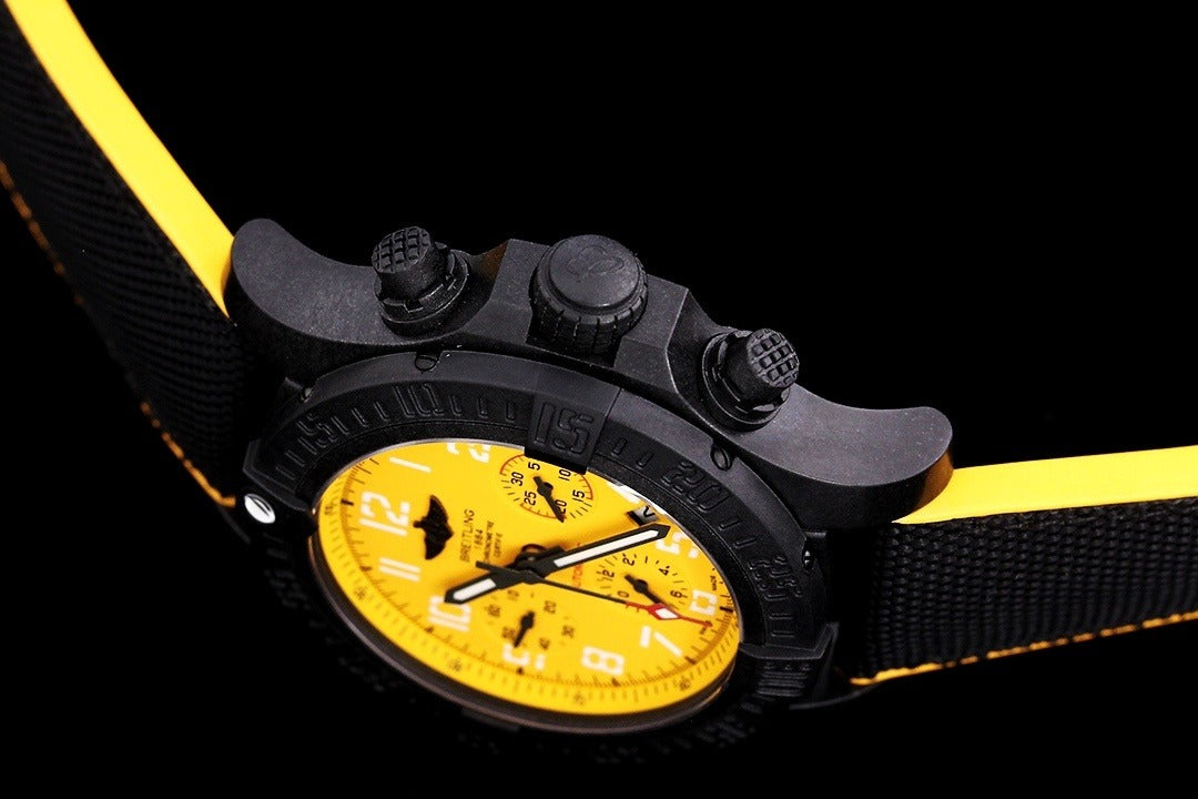 Breitling Avenger Hurricane Automatic Chronograph | Yellow Dial Breitlight