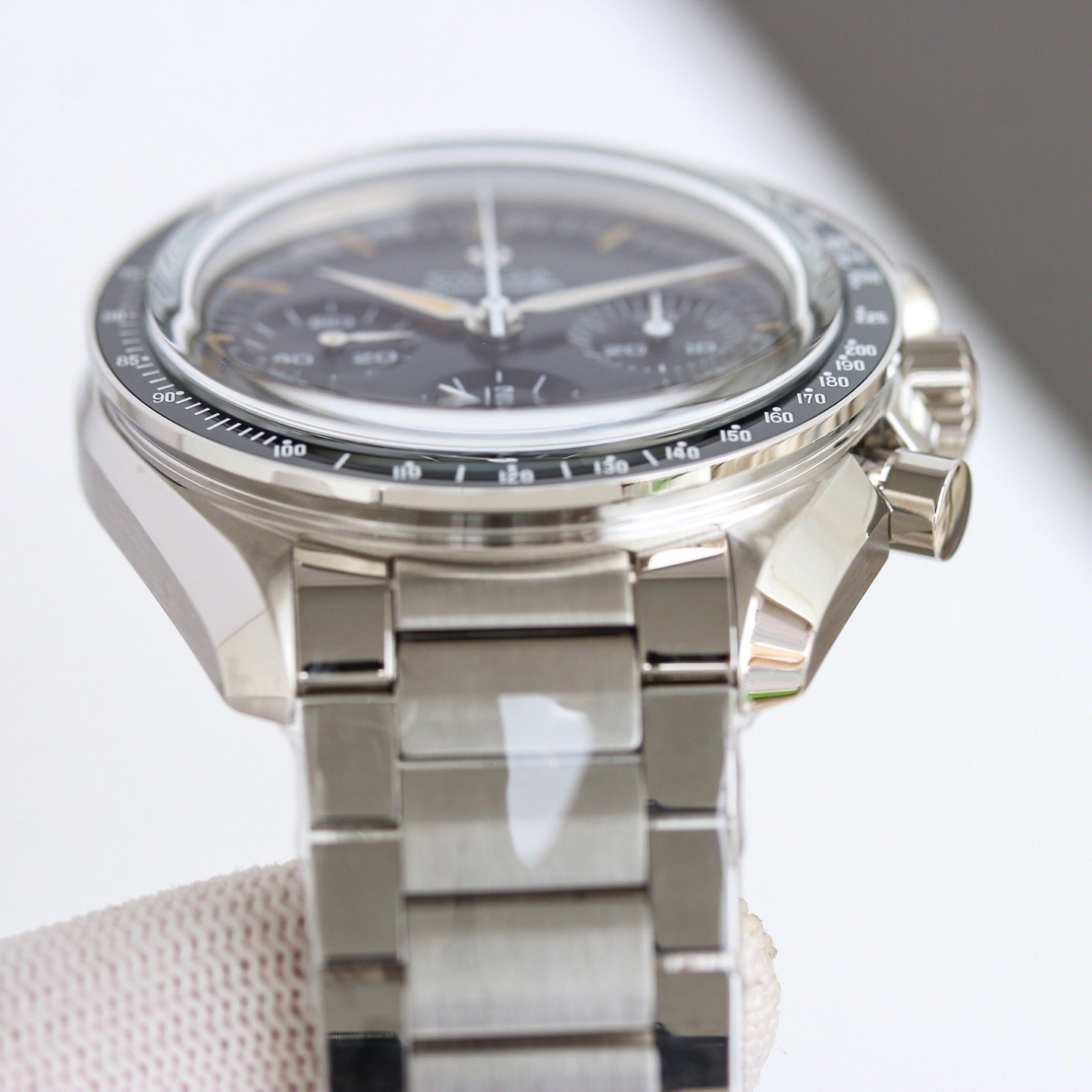 Omega Speedmaster with Blue Dial and Sub-dials on Bracelet