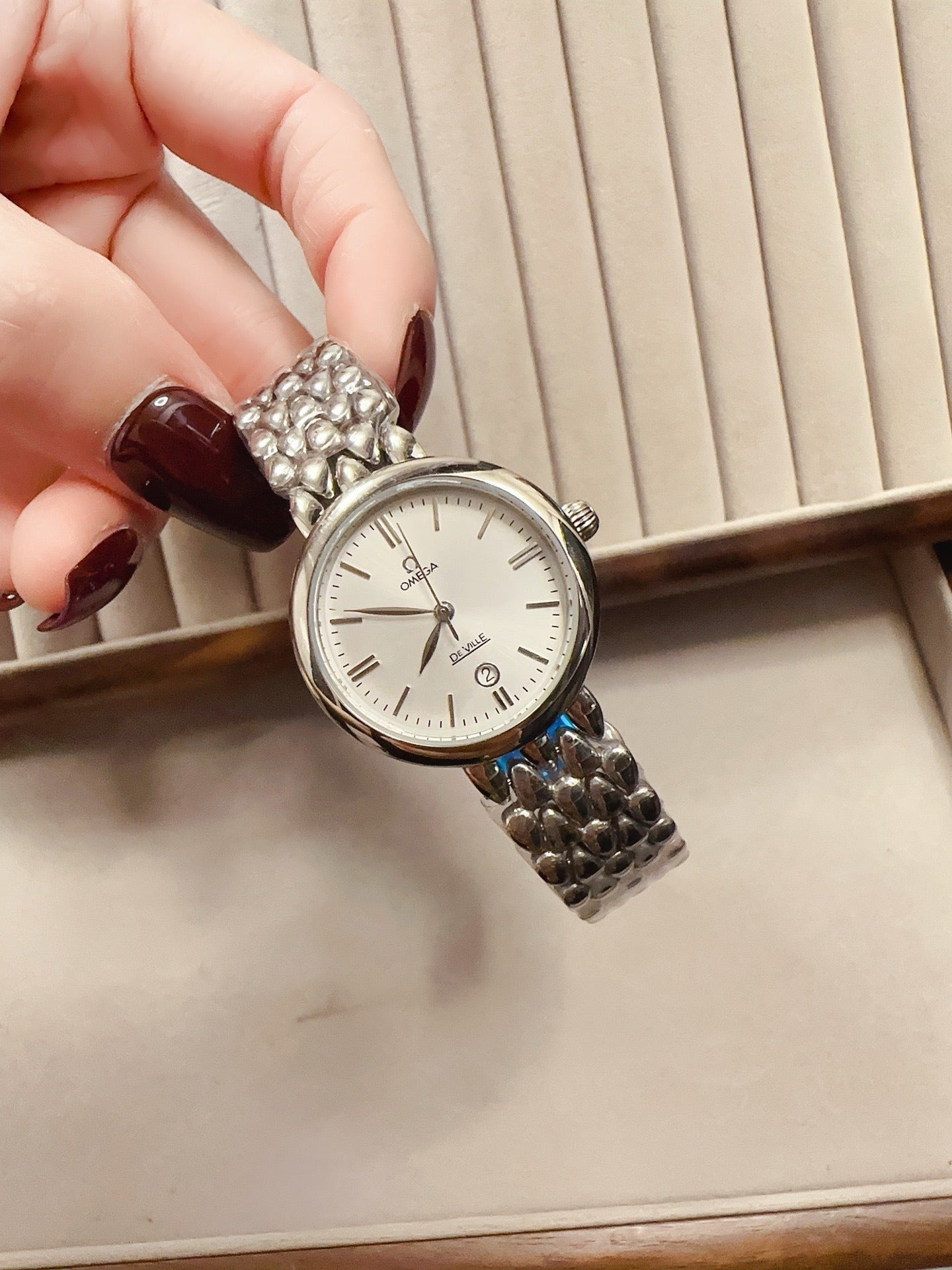 Omega De Ville with Minimalist Dial and Distinctive Bracelet