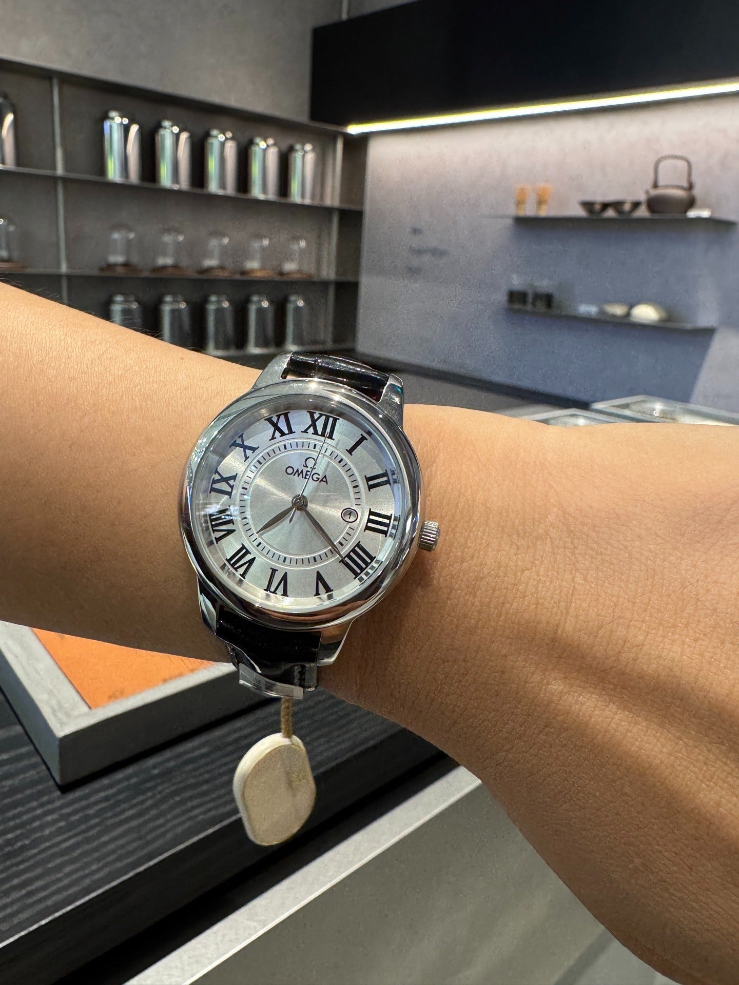 Omega De Ville Ladymatic with Roman Numerals and Date