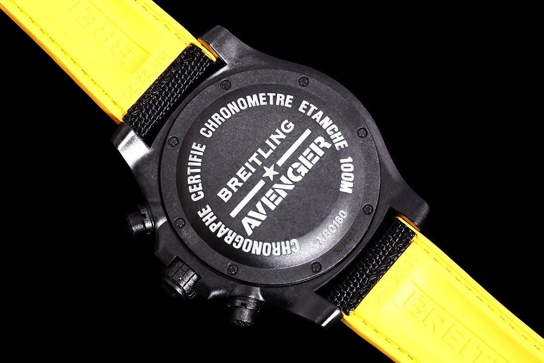 Breitling Avenger Hurricane Automatic Chronograph | Black Breitlight & Yellow Accents