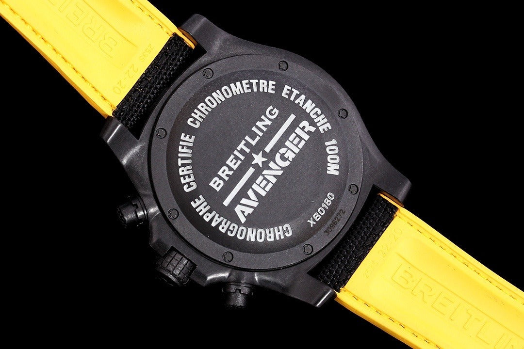 Breitling Avenger Hurricane Automatic Chronograph | Yellow Dial Breitlight