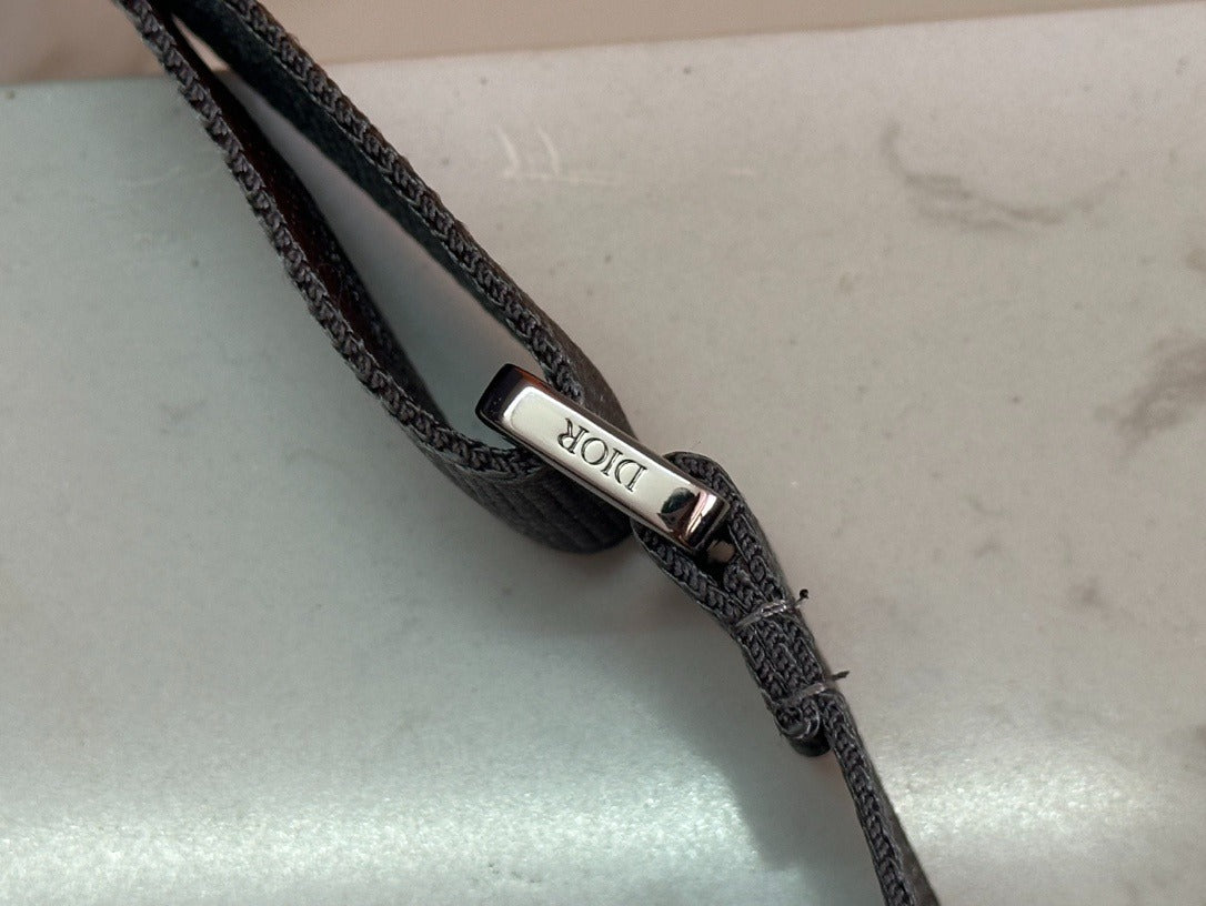 Christian Dior Saddle Bag | Grey Oblique Monogram Jacquard | Tactical Strap