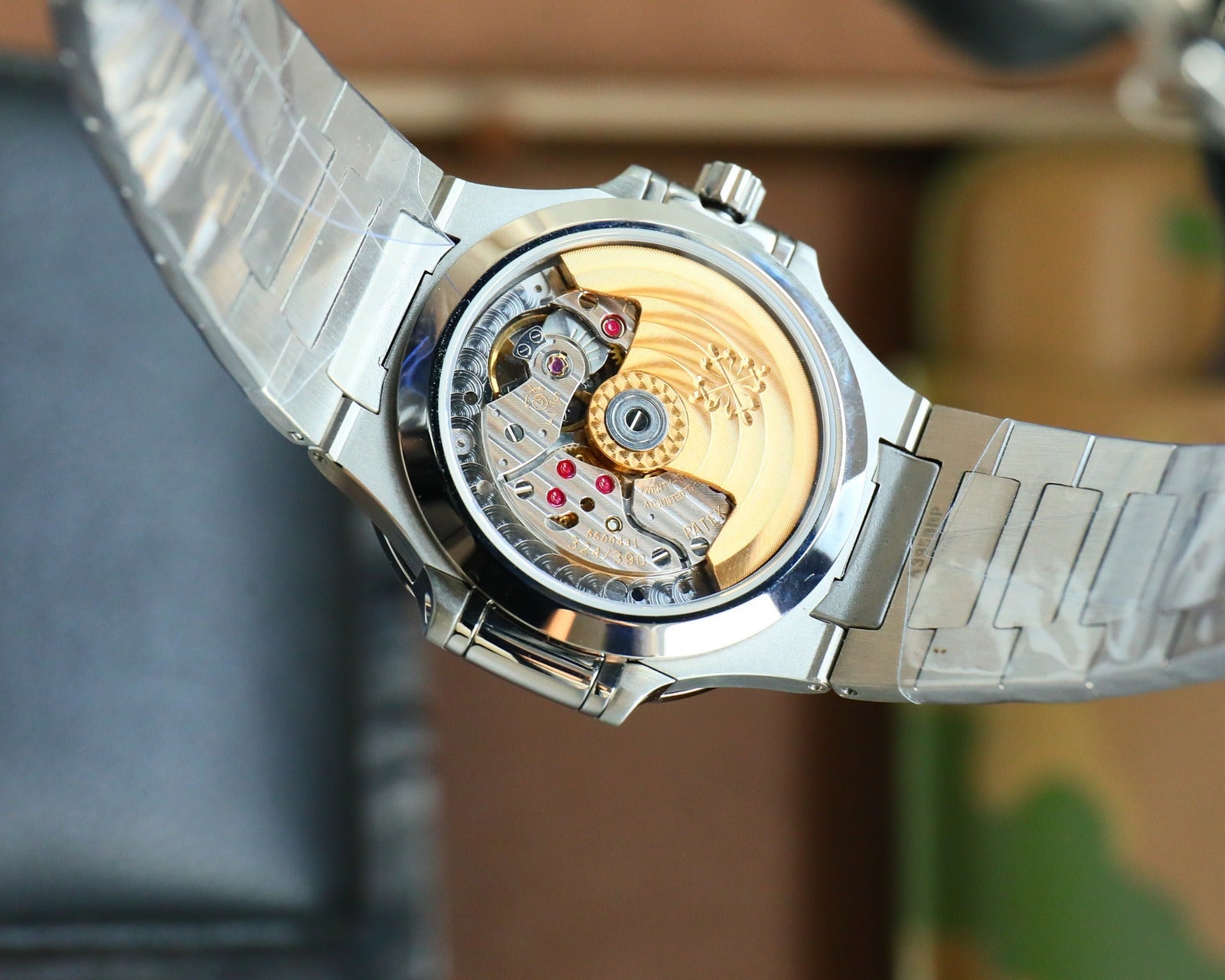 Patek Philippe Nautilus Style Automatic Watch | Sapphire Bezel, Stainless Steel