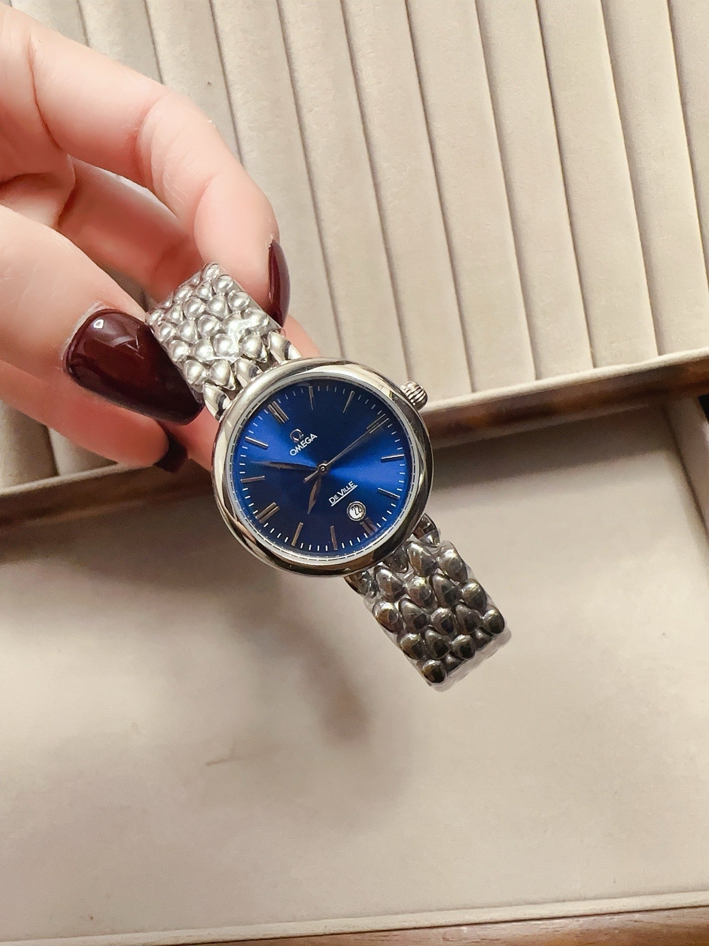 Omega De Ville with Minimalist Dial and Distinctive Bracelet